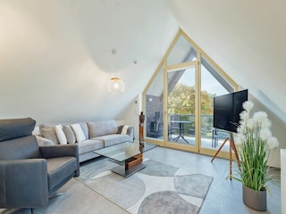 Your Darß vacation in Born: Living area with balcony