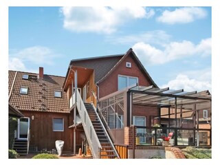 Treppenaufgang in die Ferienwohnung
