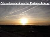 Sonnenuntergang Nordsee, Blick aus der Ferienwohnung