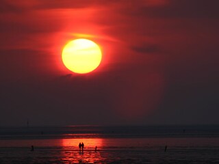 Sonnenuntergang über dem Wattenmeer