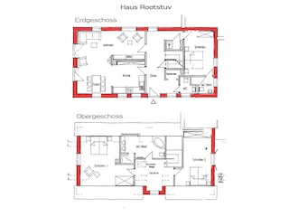 Grundrisse Erdgeschoss und 1. OG