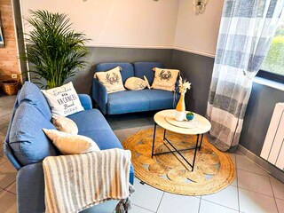 Living area with comfortable sofas