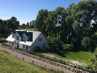 Blick Vom Deich in den Garten