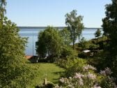 Blick von der Terrasse – Ferienhaus Elvesund