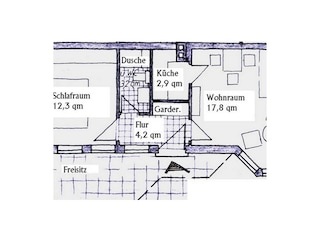 Floor plan of the holiday apartment Haus Dorothee