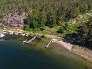 Beach and boat area of the local community