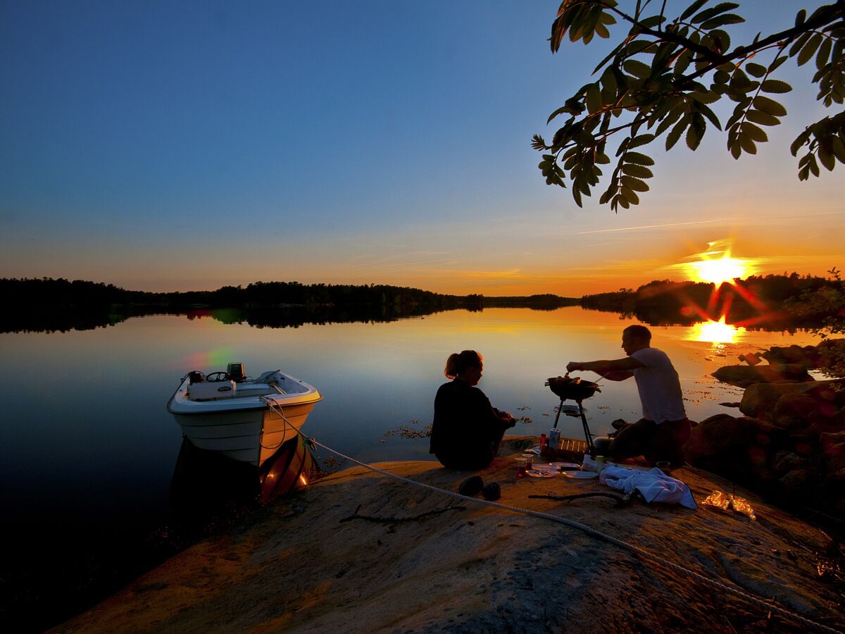 Grillen auf einer unbewohnten Insel