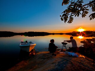 Grillen auf einer unbewohnten Insel