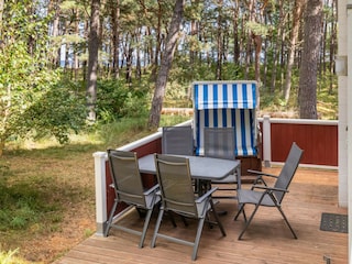 Terrasse mit Strandkorb
