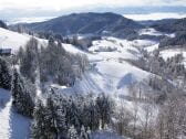 Der Winter ist da,Blick vom Balkon