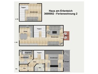 Apartamento de vacaciones Juist Plano de planta 44