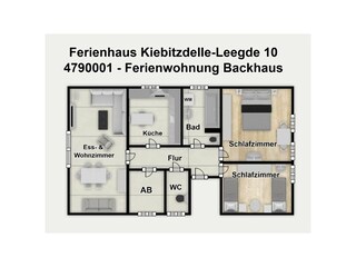 Vakantieappartement Borkum Grondplan 21