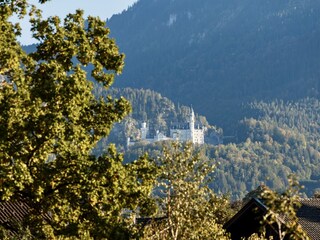 View of Neuschwanstein Castle from the balcony