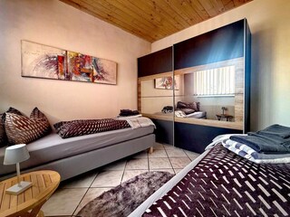 Bedroom with two single rooms