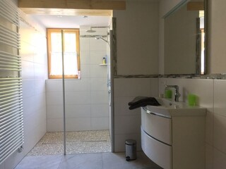 One of the renovated bathrooms