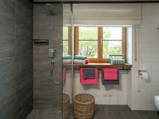 Ebenerdige Dusche und 2 WCs