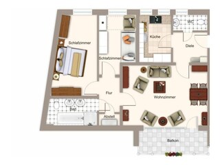 Appartement de vacances Borkum Plan d'étage 26