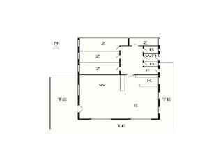 Vakantiehuis Jerup Grondplan 54