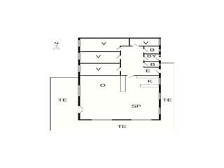 Casa de vacaciones Jerup Plano de planta 54