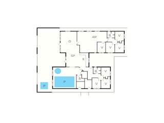 Vakantiehuis Aalbæk Grondplan 59