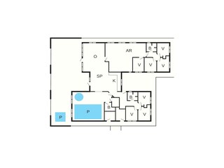 Vakantiehuis Aalbæk Grondplan 60