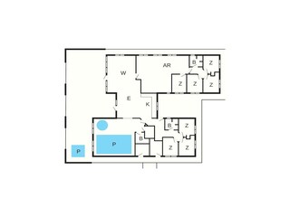 Vakantiehuis Aalbæk Grondplan 59