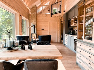 living area with kitchen