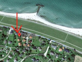 Direkt hinterm Deich und nur wenige Meter zum Strand