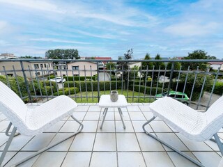 Balkon mit Blick auf die Ostsee
