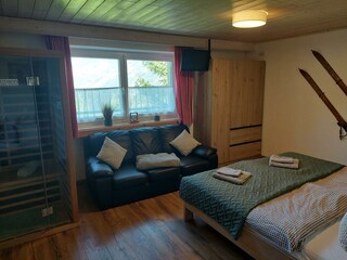 Apart Jochberg Schlafzimmer / Infrarotkabine