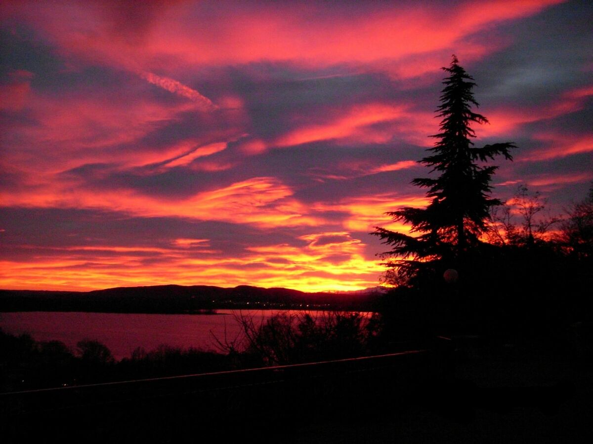 splendido tramonto alla casa del canottiere