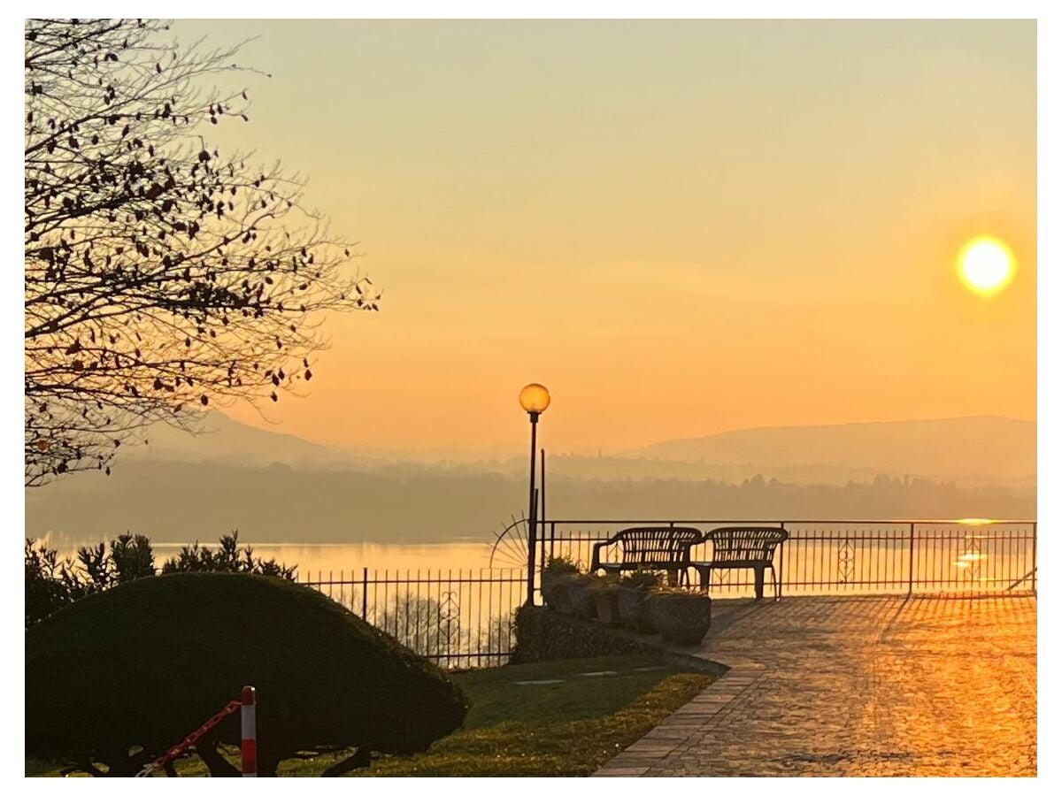 tramonto invernale alla casa del canottiere