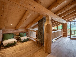 Gallery on the upper floor of the Naturchalet Allgäu