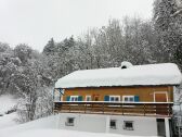 Holiday home Bachhüsle deeply covered in snow