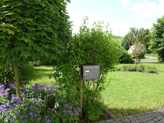 Blick aus Wohnzimmer ...