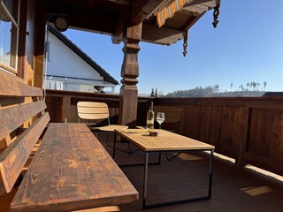 Balkon Südseite mit Markise