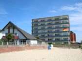 Blick vom Strand auf das Haus