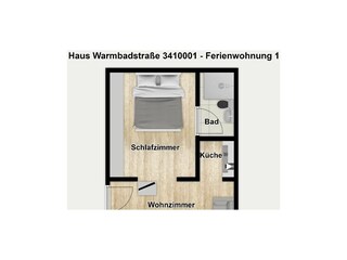 Appartamento per vacanze Juist Pianta del piano 19