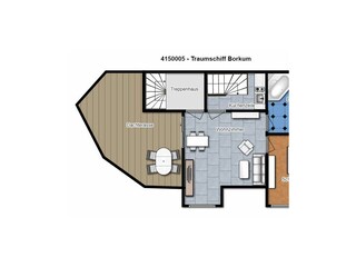 Vakantieappartement Borkum Grondplan 18