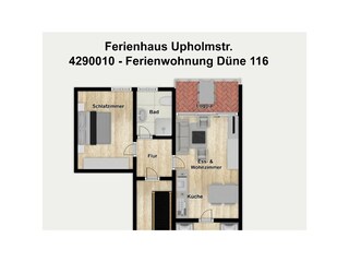 Appartement de vacances Borkum Plan d'étage 21