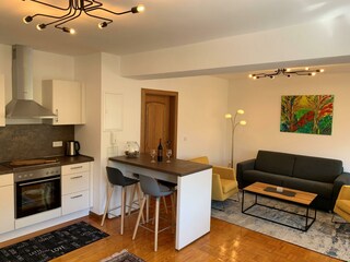 Küche und Wohnbereich