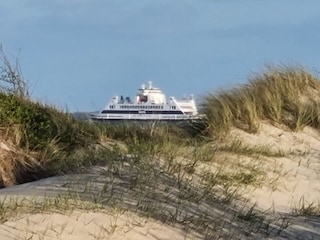 Blick vom Nieblumer Strand auf die Nordsee