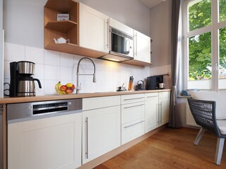 open kitchenette with electrical appliances