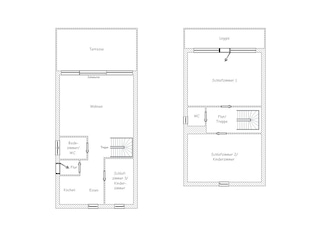 Grundriss - Links EG; Rechts OG