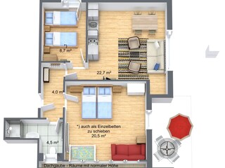 Holiday apartment Horn-Bad Meinberg Floor Plan 22