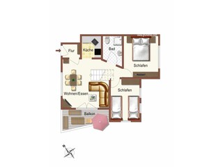 Holiday apartment Kühlungsborn-Ost Floor Plan 37