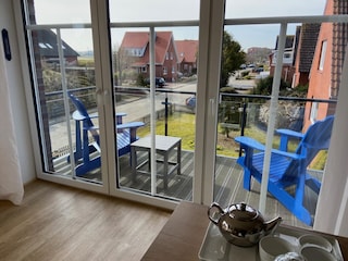 Blick aus Wohn-. Essbereich