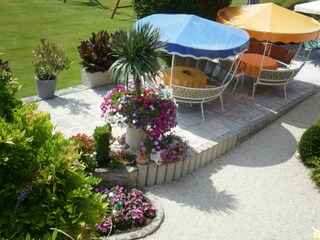 Garden area for relaxing