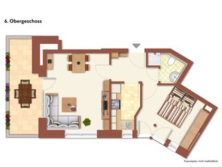 Grundriss der Wohnung