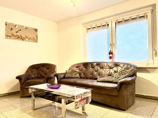 Ledercouch im Wohnbereich